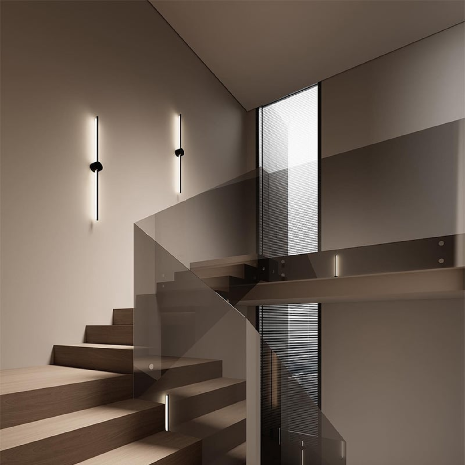 Aria | WHITE MINIMALIST LINEAR WALL LAMP 100CM MODERN LIVING ROOM BEDROOM