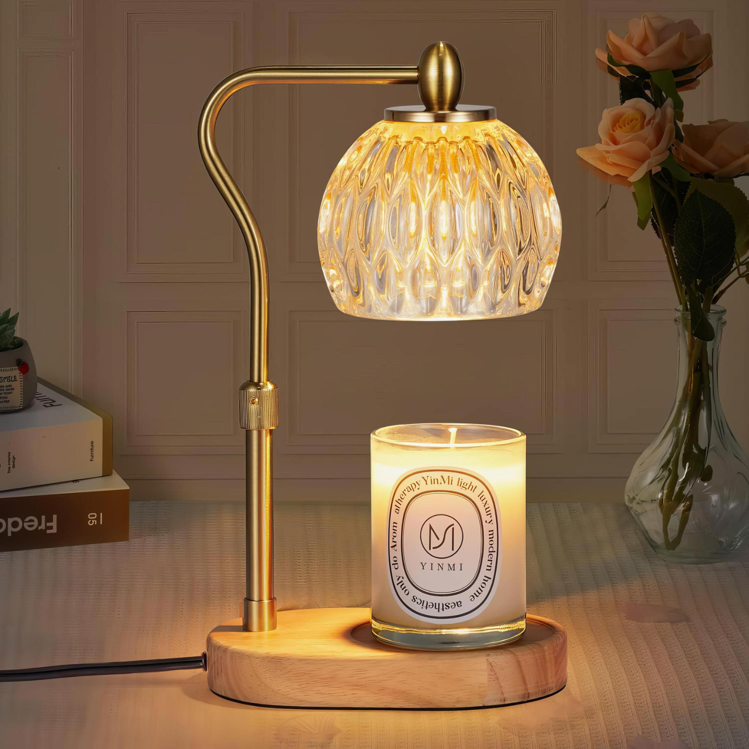 Aromatic | GOLD MODERN CANDLE WARMER LANTERN 220V BEDROOM LIGHTING