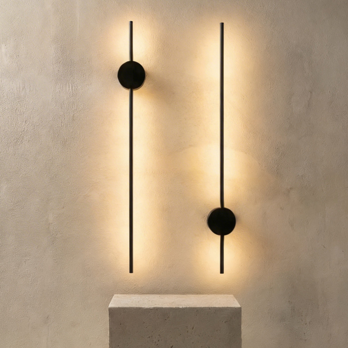 Aria | WHITE MINIMALIST LINEAR WALL LAMP 100CM MODERN LIVING ROOM BEDROOM